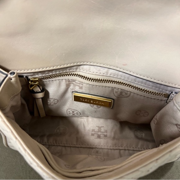 Tory Burch Fleming Convertible Shoulder Bag Shell Pink Quilted Leather - Picture 5 of 10